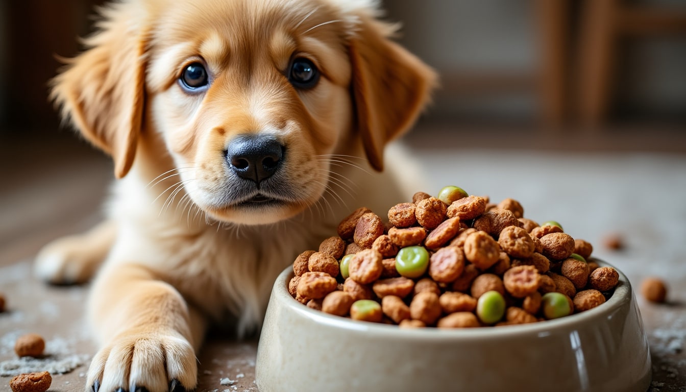 Croquette pour golden retriever chiot : composition et besoins