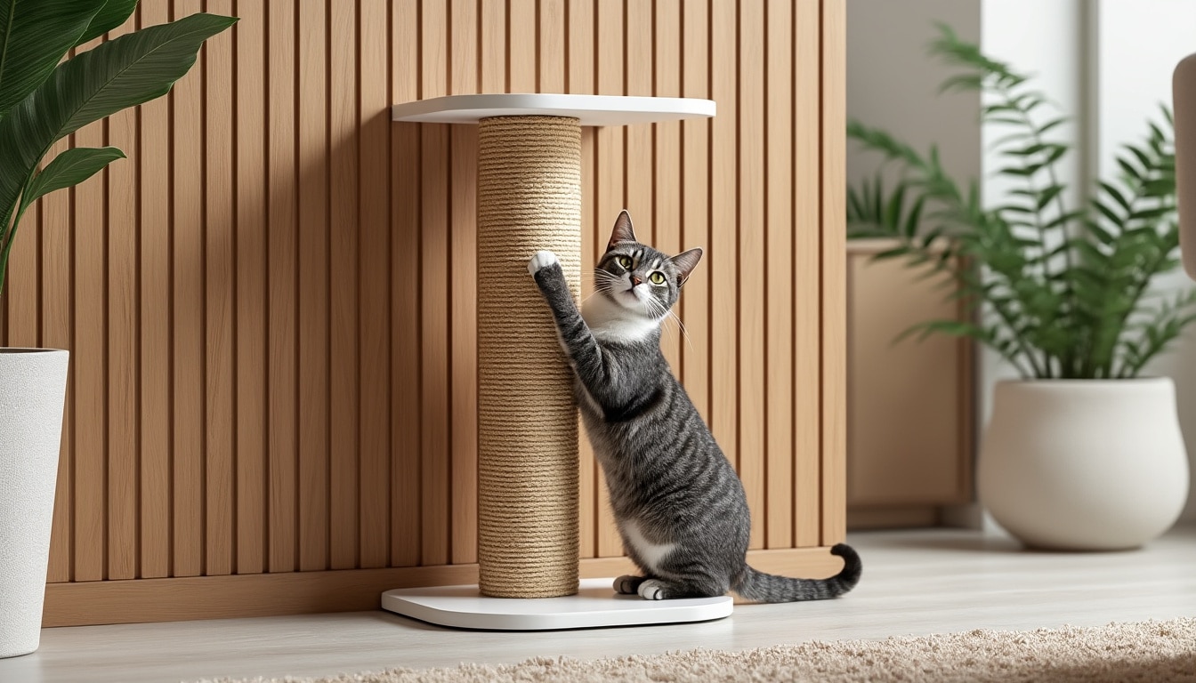 Griffoir en sisal pour chat : où le placer et comment le fixer