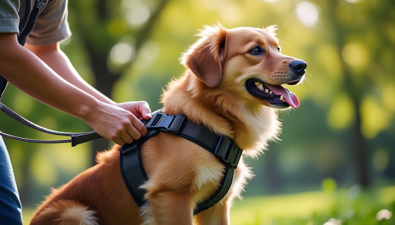 Harnais anti-traction pour chien : comment le régler